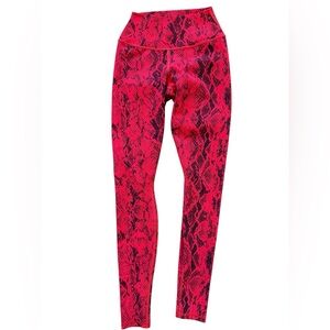ALO Yoga Women’s Red Snake Print Leggings size XS